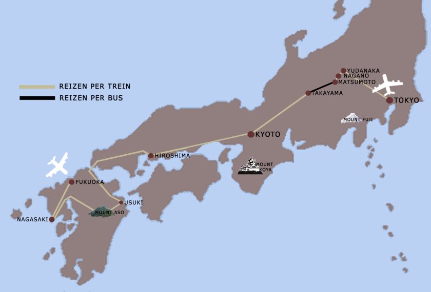 sakura lentebloesem reis Japan kaart iki Travels