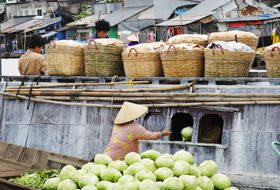 Vietnam vakantie Mekong Delta Markt iki Travels