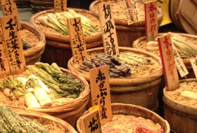 Japan Kyoto culinair groenten markt