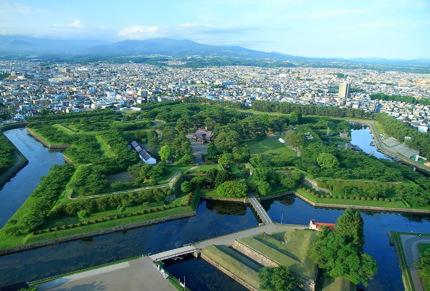 Ongerept Japan reis hakodate burcht