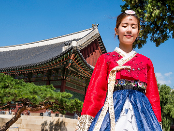 Zuid-Korea Hanbok Gyeongbokgung Palace Seoul Zuid-Korea Hanbok Gyeongbokgung Palace Seoul