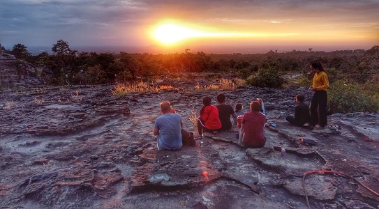 Sunset Prasat Kral Cambodja