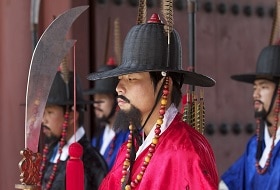 Zuid Korea, Seoul Gyenongbok Paleis Zuid Korea Seoul, Gyenongbok Paleis wachters