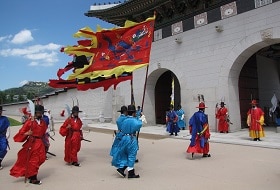 Zuid Korea, Seoul, Gyeongbokpaleis Wacht