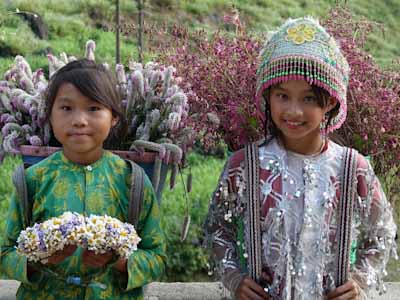 Vietnam Meisjes Bloemen Verkoop Edited