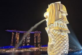 Singapore Merlion Marina Bay Sands