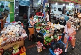 Zuid Korea Seoul marktstal