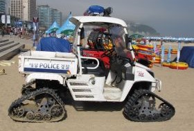 Zuid Korea Busan Strand Politie