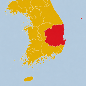 Iki Traveks Landkaart Gyeongsangbuk Do