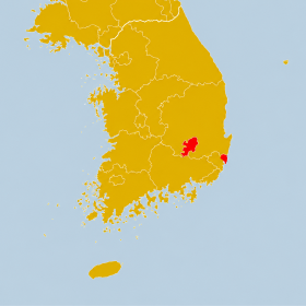 Iki Travels Landkaart Ulsan & Daegu